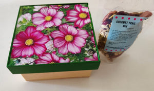 Crunchy Nuts / Trail Mix in Customized Wooden Box - Gift Hamper
