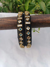 Load image into Gallery viewer, Designer Silk Thread Bangles - Black
