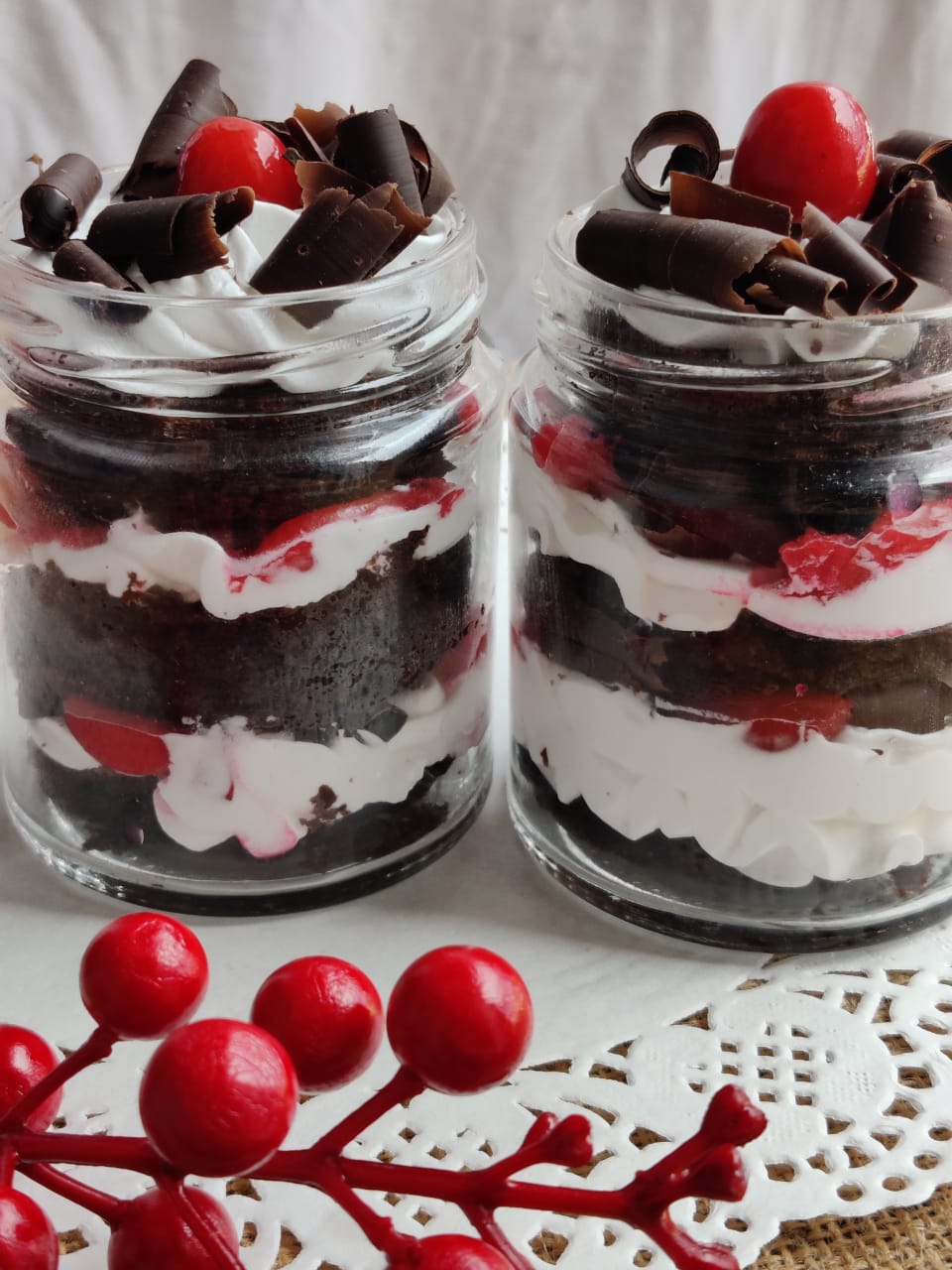 Black Forest Dessert Jar - Set of 2 (Delivery only in Chennai)