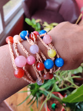 Load image into Gallery viewer, Handmade Crochet Jewellery - Bracelet with Glass Beads

