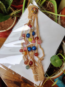 Handmade Crochet Jewellery - Bracelet with Glass Beads