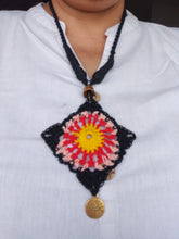 Load image into Gallery viewer, Handmade Crochet Jewellery - Diamond shaped Pendant
