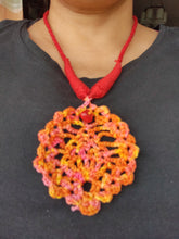 Load image into Gallery viewer, Handmade Crochet Jewellery - Multicolored Pendant
