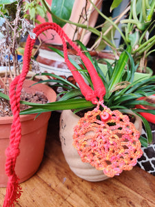 Handmade Crochet Jewellery - Multicolored Pendant