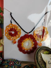 Load image into Gallery viewer, Handmade Crochet Jewellery - Necklace with Earrings
