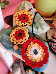 Handmade Crochet Jewellery - Necklace with Earrings