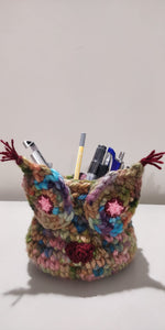 Crochet Stationery Stand / Organizer / Trinket Holder