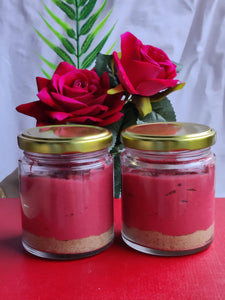 Red Velvet Cheesecake Dessert Jar - Set of 2 (Delivery only in Chennai)