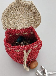 Crochet Trinket / Jewellery / Coin / Earbud Pouch