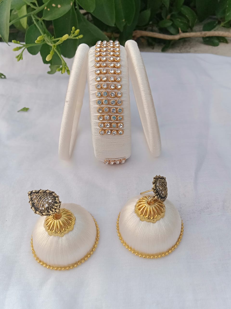 Etruscan Style Door Knocker Gemstone Earrings 14K Yellow Gold