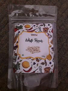 Whole White Pepper / Safed Mirch - Spices - 100g