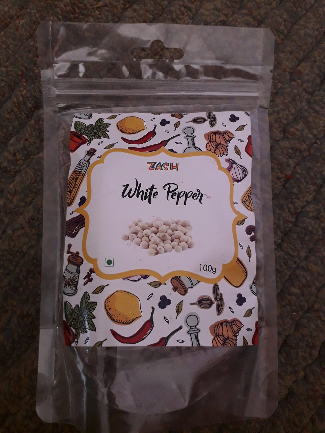 Whole White Pepper / Safed Mirch - Spices - 100g