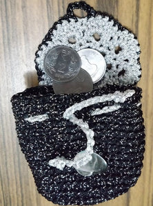 Crochet Trinket / Jewellery / Coin / Earbud Pouch