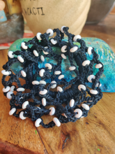 Load image into Gallery viewer, Crochet Hair Bun Cover Hair Net with Threads &amp; Beads
